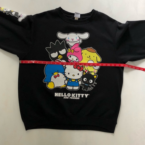 Hello Kitty and Friends Black Crew Neck Sweatshirt Size Medium - Picture 8 of 9